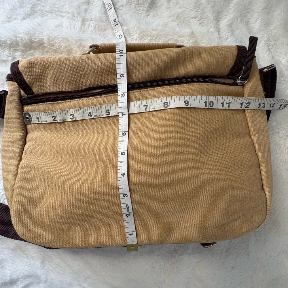 Sachi Canvas Leakproof Insulated Crossbody Sachet Tan and Brown